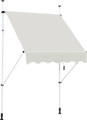 Zdjęcie produktu dla Markiza teleskopowa Osłona przeciwsłoneczna Wodoodporna markiza odporna na promienie UV 150 x 120 cm, beżowa