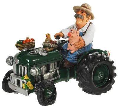 Produktbild von Stylische Spardose in Form eines Traktors mit Bauernmotiv
