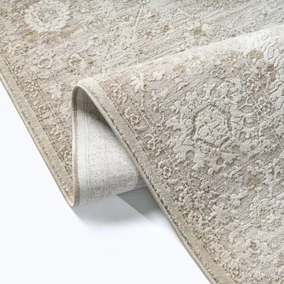 Image de Tapis d'intérieur beige vintage facile d'entretien robuste Taille - 160 x 230 cm