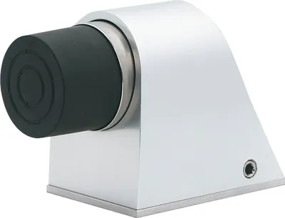 Produktbild von KWS Bodentürpuffer - Platte 55 x 80 mm, Höhe 70 mm, Alu Edelstahl-Effekt