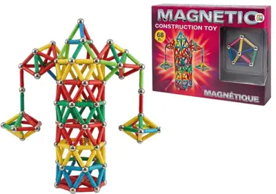 Imagen del producto de Bloques magnéticos, 68 piezas