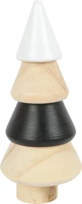 Produktbild von TrendLine Deko Kiefernholzbaum Ø 6,5 x 16 cm schwarz-weiß