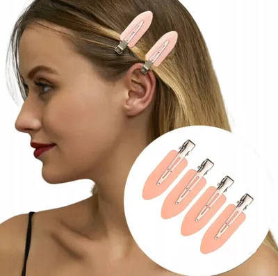 Produktbild von Haarspangen-Set für Make-up - Styling-Vielfalt - Leichtes Design - Rosa Farbe - 5,7 cm Länge