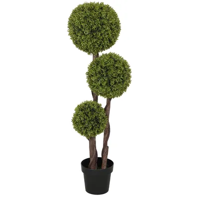 Produktbild von Kunstpflanze Künstlicher Buchsbaum, 115 cm Zimmerpflanze, Dekopflanze Dekorative Pflanzen für Zuhause, Büro, Flur, Garten, Grün