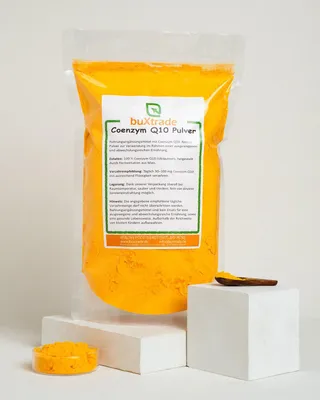 Zdjęcie produktu dla 500 g proszku koenzymu Q10 | Produkt wegański | Bez GMO | Buxtrade