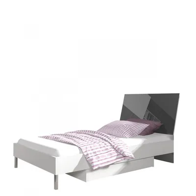 Obrázek produktu pro Dětská postel 90x200 GORT 2 - bílá / lesklá šedá