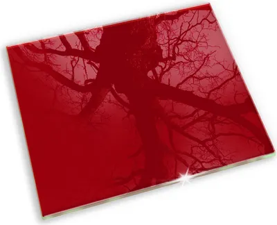 Produktbild von Grabkerze Untersetzer Glastafel Gummifüße Motiv - 60x52 cm - Rote Farbe