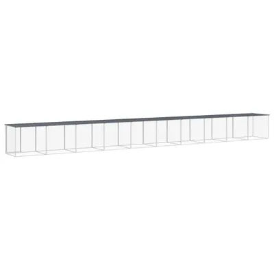 Produktbild von vidaXL Hühnerkäfig mit Dach Anthrazit 1003x98x90 cm Verzinkter Stahl