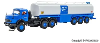 Produktbild von Viessmann 8034 - H0 MB Rundhauber 3-achs mit ARAL Tankauflieger, Basis