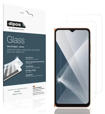 Obrázok produktu pre 2 ochranné fólie pre Doogee Note 57 Lite – nárazuvzdorná fólia 9H, vyrobená z tvrdeného skla (plastového skla)