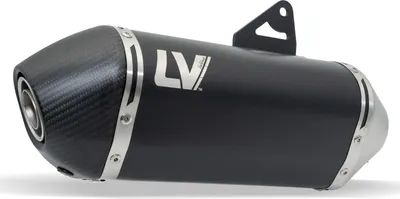 Immagine prodotto di Silenziatore posteriore LeoVince LV-14 Black Edition omologato, acciaio inossidabile nero, terminale in carbonio e paracalore per Triumph Tiger Sport 800, anni di produzione 2024-2026, E5+