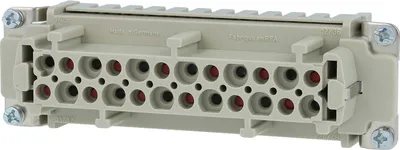 Produktbild von HARTING Han 10HvE mit 2 Schaltkontakte Buchseneinsatz (F) Crimpanschluss, 12-polig 10/2+PE 830V - 500V Steuerkontakt,