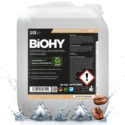 Produktbild von BiOHY Kaffeevollautomaten Entkalker + Auslaufhahn, Entkalker Kaffeemaschine, 10 l