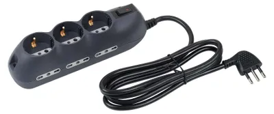Obrázek produktu pro Lišta zásuvek BTICINO s 9 zásuvkami, 3 univerzální zásuvky Schuko 10/16 A a 6 dvojzásuvek