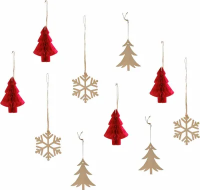 Produktbild von Weihnachtliches Schmuckset 10-teilig