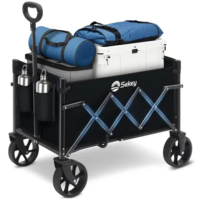 Zdjęcie produktu dla Wózek transportowy składany - 70 litrów - 80 kg - Z hamulcem