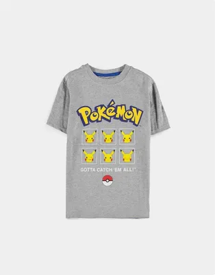 Produktbild von Pokemon Jugend Youth T-Shirt Pika Faces (grau) 122/128