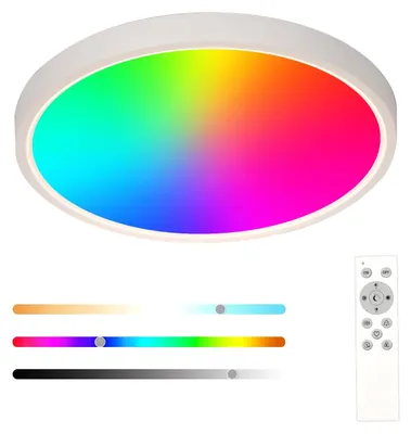 Produktbild von LED Deckenleuchte Dimmbar 30CM 24W RGB Farbwechsel Lampe DELIPOP