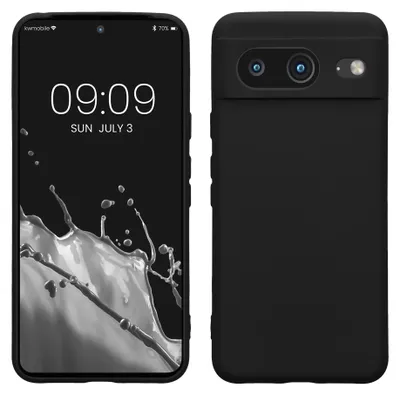 Produktbild von kwmobile Slim Case kompatibel mit Google Pixel 8 Hülle - Handyhülle aus Silikon in Schwarz