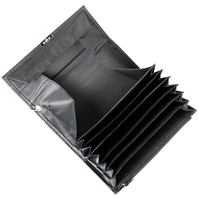 Produktbild von Kellnerbörse Taxigeldbörse Scheintasche Geldtasche Vegan PVC Schwarz