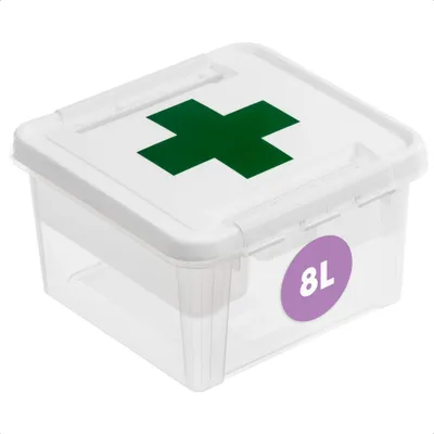 Produktbild von Erste-Hilfe-Box 8L mit Einsatz, Transparent und Verschließbar