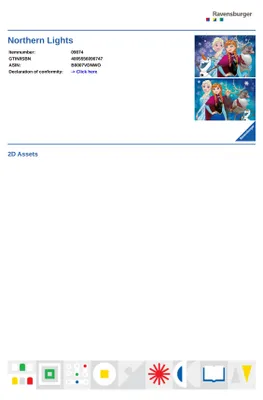 Image de Ravensburger 9074 Ravensburger Disney Frozen Nordlichter Puzzle 2x 24 Teile