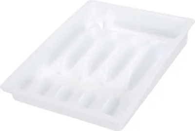 Produktbild von Kesper Variabler Besteckkasten aus Kunststoff, Maße ca. 290-500 x 65 x 380 mm, in weiß