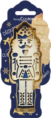 Produktbild von Goldene Ausstechformen mit Holzschieber - Nussknacker