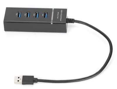 Image de Hub USB 3.0 à 4 ports, haute vitesse, fin et léger, avec connexion à chaud, pour Windows / OS X / Linux