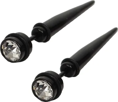 Produktbild von 3D Ohrstecker Ohrringe in der Farbe Schwarz
