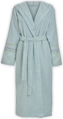 Produktbild von Pip Studio Soft Zellig Bademantel  Farbe Blau Größe XS