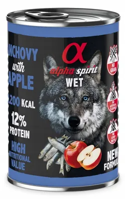 Zdjęcie produktu dla Alpha Spirit Anchois/jabłko mokra karma pies 400 g