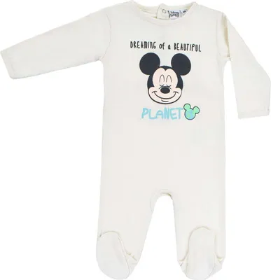 Produktbild von Disney Mickey Maus Strampler – Hautfreundlicher Baby Outfit aus Baumwolle 24 Monate Weiß