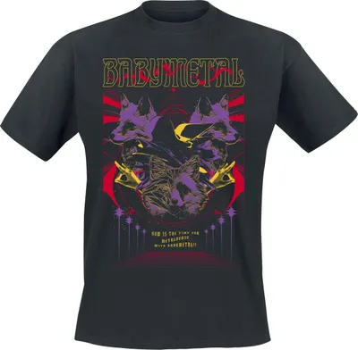 Produktbild von Babymetal T-Shirt Herren Tour Poster schwarz Band-Merch, Bands 100% Baumwolle S