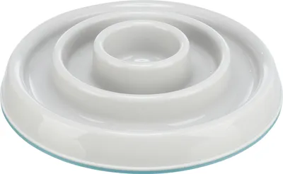 Produktbild von TRIXIE Slow Feeding Kunststoffnapf - grau - 0,45 l/ø 23 cm
