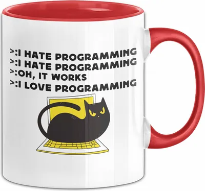 Produktbild von Programmierer Tasse Geschenk Für Informatiker Nerds Kaffee-Becher Für Geeks Kaffee-Becher (Rot)