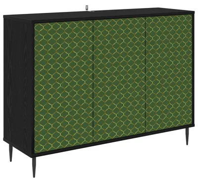 Productafbeelding van Dressoir GELEEN, zwarte eikenlook, 102 x 33 x 76 cm