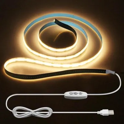 Image de Ruban LED blanc chaud de 1 m, à intensité variable, pour l'éclairage par le bas d'un téléviseur
