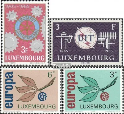 Produktbild von Briefmarken Luxemburg 1965 Mi 709,714,715-716 (kompl.Ausg.) postfrisch Rotary