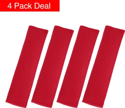 Image de 4pcs Universel Rouge Sécurité Ceinture Sécurité Tampons Couverture pour Voiture Camion SUV