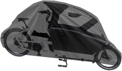 Productafbeelding van Bakfietshoes - Cargo hoes - Fiets beschermen - Waterdicht polyester - 260 x 70 x 140 cm - Zwart