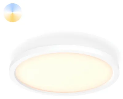 Productafbeelding van Philips Hue White ambiance, Aurelle, ronde lichtpaneel, slimme plafondlamp, Bluetooth/Zigbee, wit, LED, aluminium, lampen niet vervangbaar