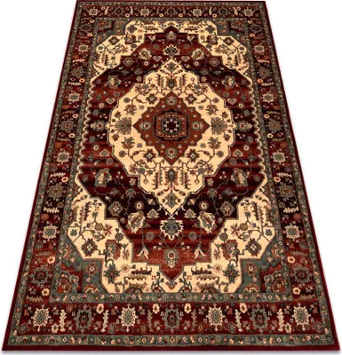 Produktbild von Wollteppich KASHQAI 4377 300 Ornament rotwein / beige rot 160x240 cm