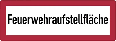 Produktbild von Dreifke® Feuerwehrschild, Feuerwehraufstellfläche - DIN 4066 | Alu 2 mm | 594...