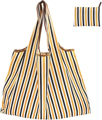 Obrázok produktu pre Ibenzoa® nákupná taška, skladacia a opakovane použiteľná – extra veľká, 56 x 41 cm, vyrobená z Oxfordu, vodeodolná, nosnosť 22 kg, rukoväte 26 cm, kompaktná, rozmer 14 x 11 cm
