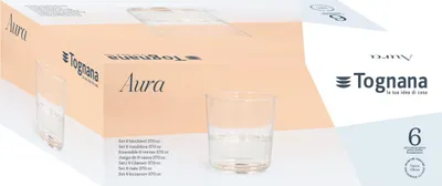 Obrázok produktu pre Tognana Porcellane UA5851ATRAS, Priehľadná, Sklo, 6 kusov, Kolo, 370 ml