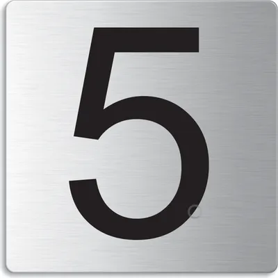 Produktbild von Türnummer I Zimmernummer I EdeIstahI TürschiId "5" I 85x85 mm I Nr.48305