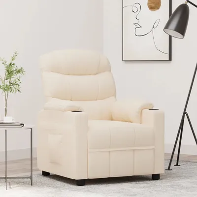 Image de The Living Store Relaxsessel Creme Stoff