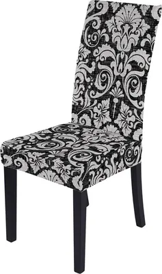 Produktbild von Satz mit 6 Stuhlbezügen, Esszimmerstühle, Stretch-Esszimmerstühle Bezüge Jacquard Abnehmbarer, waschbarer Stuhl Bezug für Esszimmer, Küche, Vintage-Muster 22