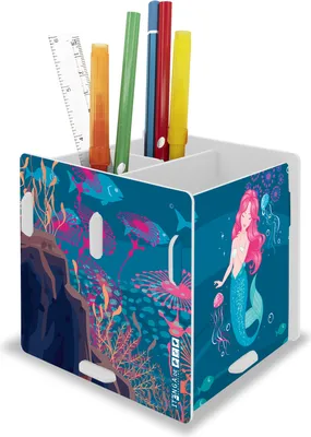 Produktbild von itenga Stifteköcher "Meerjungfrau" steckbar aus Kunststoff